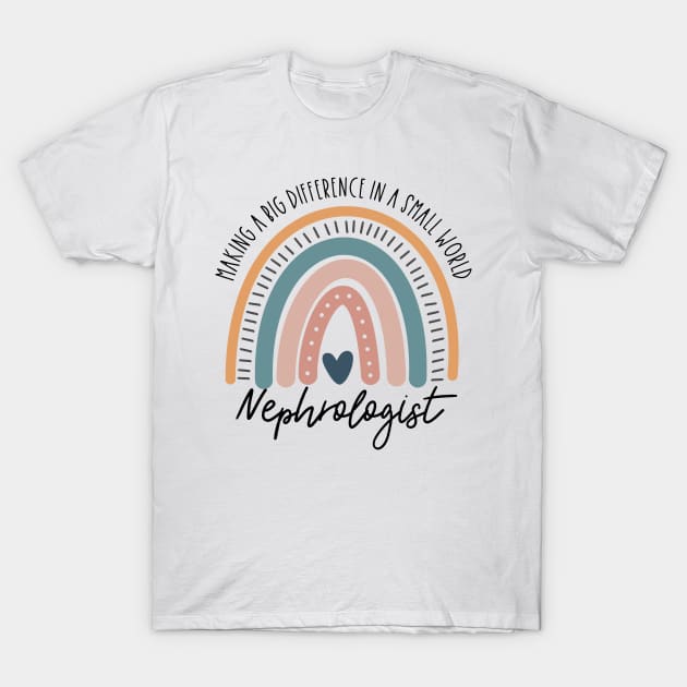 Nephrologist Rainbow Boho T-Shirt by IndigoPine